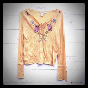 Twiggy Cotton embroidered sweater top